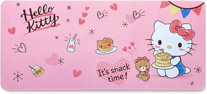 Hello Kitty Mouse Pad | Hello Kitty Placemat | Hello Kitty Room Decor | Kitty Kawaii Gaming Mat | Kawaii Kitty Runner | Girls Place Game Mat | Girls Mouse Pad | Pink | 36 X 12 | Officially Licensed