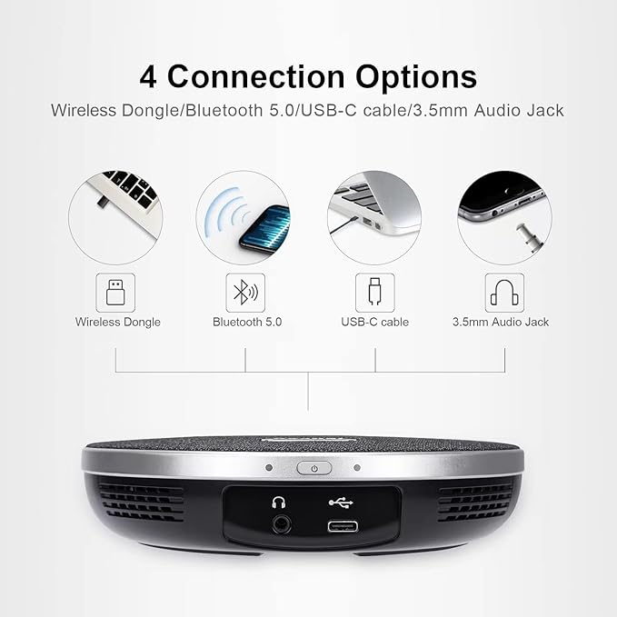 Tenveo 12X Optical Zoom All-in-One Conference Room Camera Bundle 1080P 60FPS USB3.0/HDMI PTZ Camera and Bluetooth Speakerphone Video Audio Conferencing System for Larger Meeting Conference Church