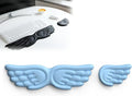 Angel Wing Wrist Rest 3 in 1 SetErgonomic Memory Foam Keyboard and Mouse Pad SupportAnti-Slip Waterproof PU Leather Wrist Cushion for Carpal Pain Relief Aesthetic Desk Decor for Office Gaming (#B)
