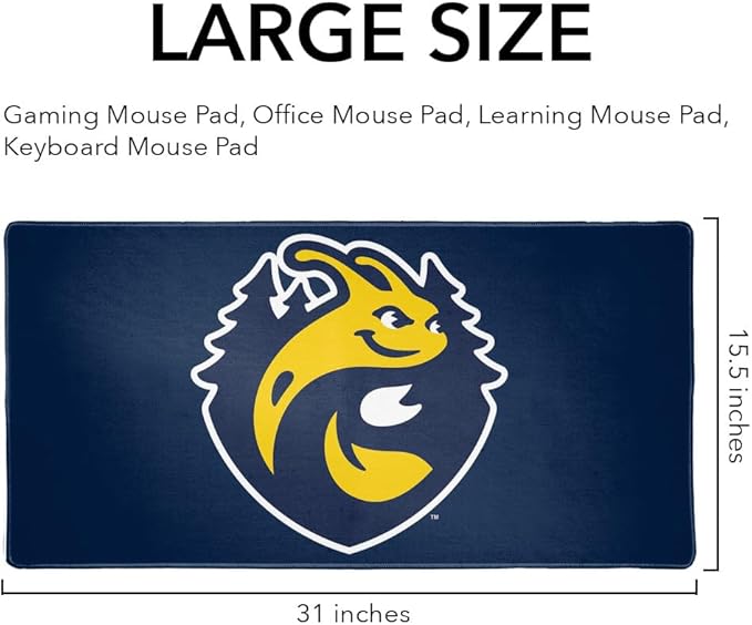 University of California-Santa Cruz Primary Logo Large Gaming Mouse Pad Desk Mat with Stitched Edges Non-Slip Base for Gamer Home and Office 31.5 x 15.7