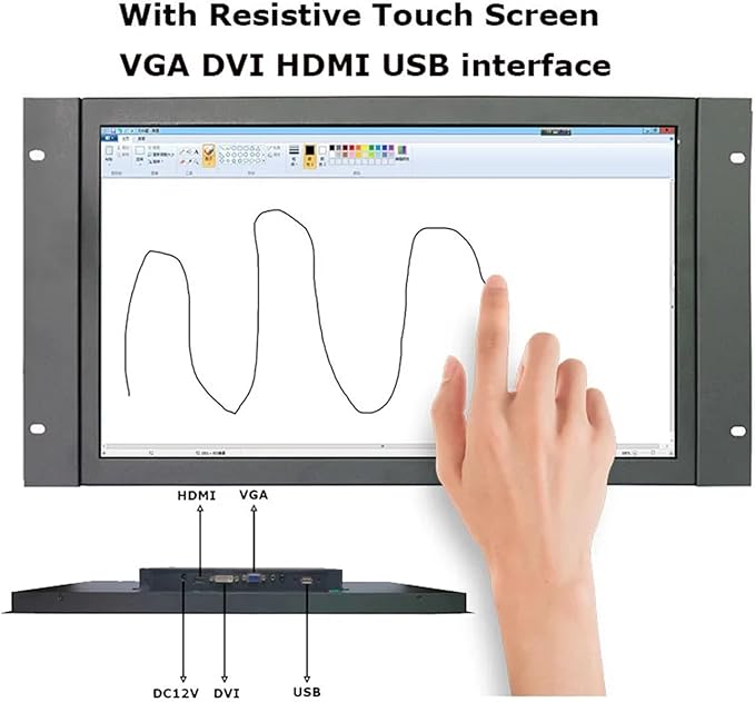 1pc 17.3 Inch 1920x1080 HD Industrial Grade Open Frame Embedded Touch Screen Monitor with Resistive Or Capacitive Touch Screen(Resistive Touch)