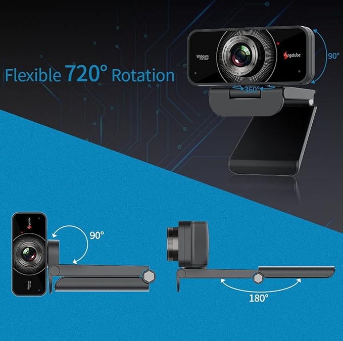 Angetube 1080P Webcam with Microphone - USB Computer Camera for Laptop/Desktop/Mac - HD PC Web Cam for Zoom/Skype/Teams/Xbox Streaming | Video Conferencing | Calling
