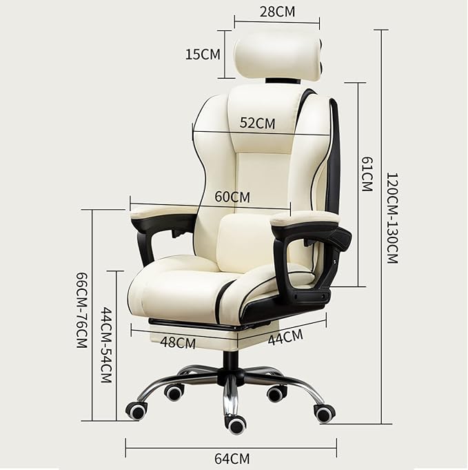 Gaming Chair with Footrest Reclining High Back Computer Game Chair with Lumbar Support and Headrest Black