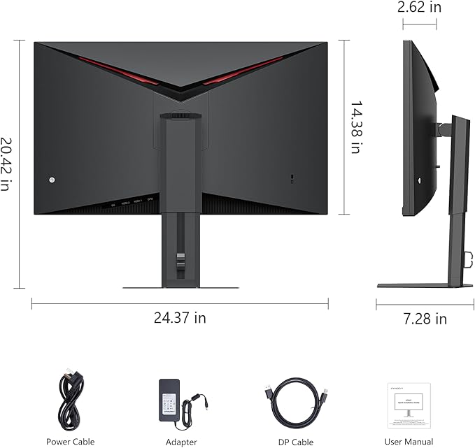 INNOCN 27 Gaming Monitor 2K QHD 2560 x 1440P 240Hz 320Hz 1ms IPS PC Computer Display HDMI 2.1 DP 1.4 HDR 400 Eyes Care Height/Pivot Adjustable VESA Mountable 27G2T