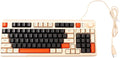 Vikye USB Gaming Keyboard Silent Computer Keyboard with 94 Keys LED Backlight Ergonomic Keyboard with Foldable Cable Gaming Keyboard Suitable for