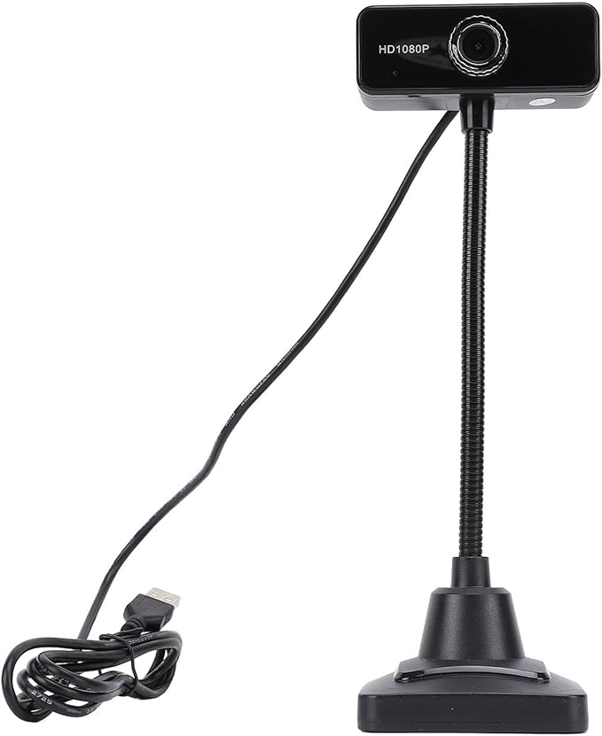 Asixxsix 1080P Webcam USB Camera with Noise Canceling Microphone PC Laptop Desktop Wide Angle Web Cameras for Video Calling Zoom 360 Degree Adjustable Plug and Play