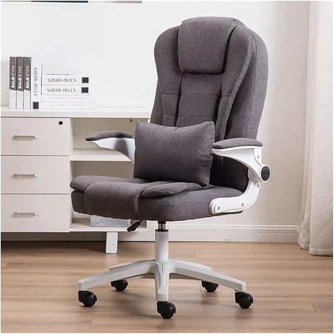 Adjustable Office Computer Chair with Armrest Students Computer Chair Office Swivel Massage Chair Home Lifting Adjustable Gaming Chair(Gray)