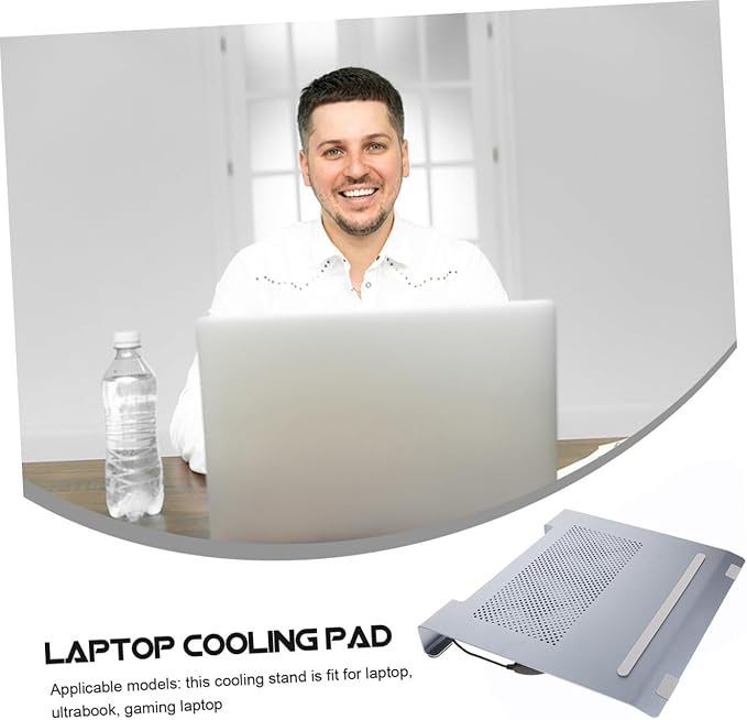 Laptop Cooler Cooling Pad for Notebooks Up to Dual Fans for Enhanced Airflow Elevation for Comfort Stable Mesh Design Efficient Heat