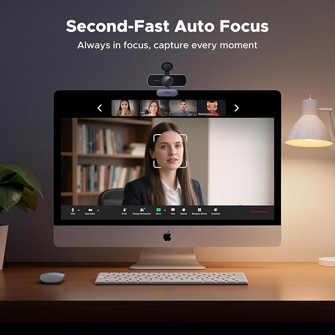 UGREEN 4K Webcam for PC Ultra HD Web Camera with Microphone Privacy Cover 70° Fov PDAF Autofocus USB A &amp USB C Adapter Plug &amp Play for Streaming Conference Zoom Switch 2