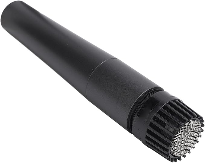 Dpofirs High Sensitivity Wired Dynamic Vocal Microphone for Home and Theatre Shows Zinc Alloy Material