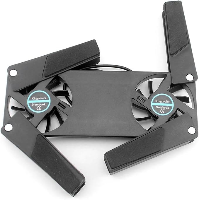 Foldable Cooling Pad Laptop Cooler with Double Fans Laptop Stand USB Powered for 7-15 Inch Notebook PC LCD Display Cooler Holder(A)