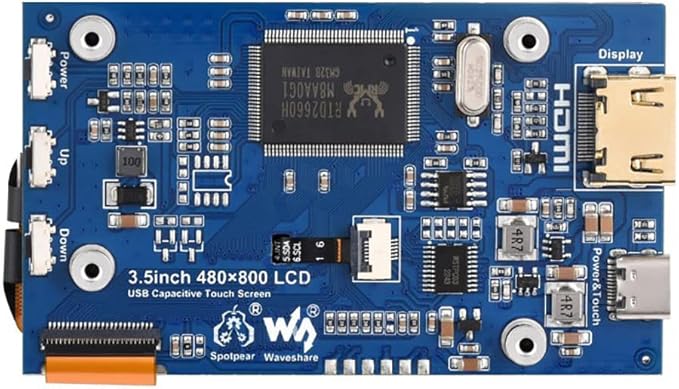 3.5 Inch LCD Display 3.5inch HDMI Touch Screen Touchscreen for Raspberry Pi 4B+ 4B 3B+ 3B 2B+ Zero W WH 2 W Jetson Nano PC 480x800 Adjustable Brightness IPS Display