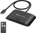 Cable Matters 20Gbps USB C Switch for 2 Computers Up to 8K@30Hz on Windows 4K@60Hz on macOS 140W PD for Sharing a USB-C/Thunderbolt 4 Monitor or Dock (Not Work with Captive Cable Docks) Black