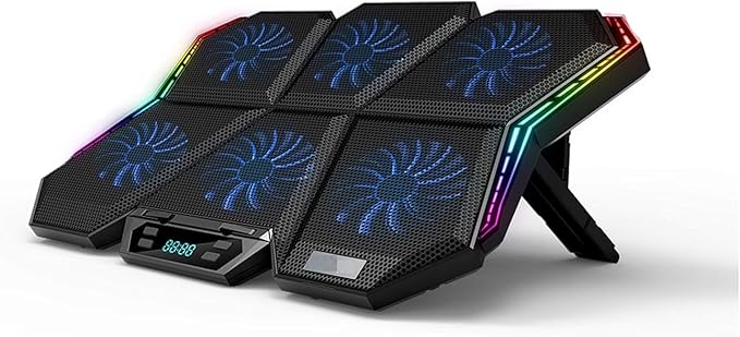 Meteoroid RGB Laptop Cooling Pad with 6 Fan Upto 17 inch laptops (Black/Blue)