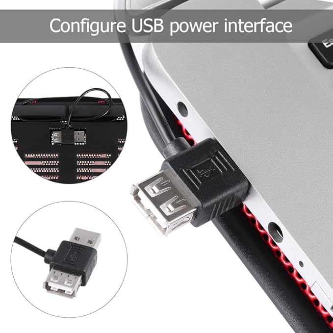 Laptop Cooling Pad Stand with Dual Quiet USB Fans Slip Ergonomic Design Angles for Efficient Heat Dissipation Lightweight Portable Cooler for Notebook Red