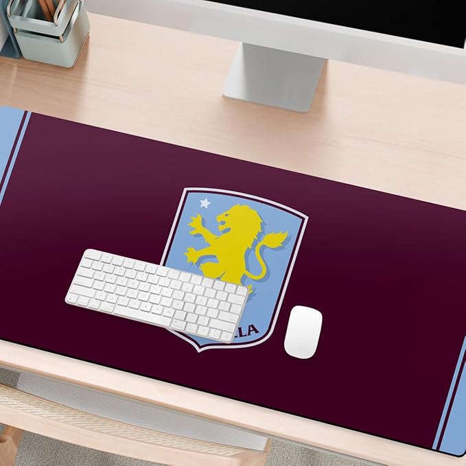 Head Case Designs Officially Licensed Aston Villa Football Club Stripes Logo Icon 37.4 x 15.75 x 0.16 inches (900 x 400 mm) - XL Gaming Office Desk PC Keyboard Mouse Mat Pad