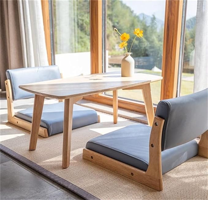 Office Chair Gaming Chair Computer Chair Legless Chair for Bay Window Balcony Platfor Tatami Chair with Back Seat Cushion Floor Seating