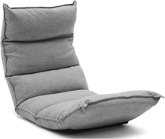 Aimeryup Hall Legless Chair Metal 6-Speed Adjustable Height Foldable Detachable Fabric Cushion Sofa 53X65X65CM(Size:53X65X65CMColor:C)