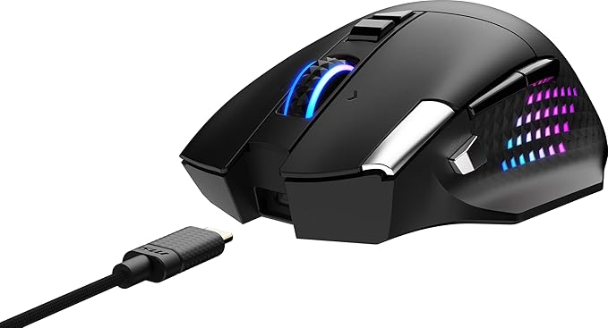 msi Versa PRO W Gaming Mouse 26000 DPI 70M+ Clicks OMRON Optical Micro Switch Optical Sensor Ergonomic Ambitextrous Hand Design RGB Light