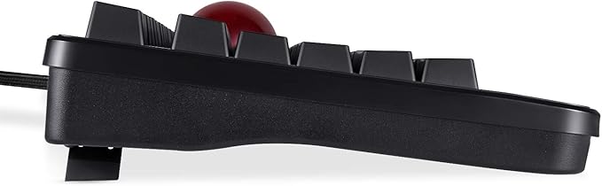 Perixx Periboard-522 Wired Trackball Mechanical Keyboard Build-in 2.17 Inch Trackball with Pointing and Scrolling Feature Durable 3.2lbs Weight