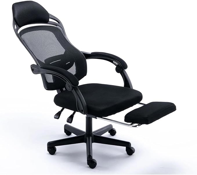 Computer Chair Office Chair Computer Chair Reclining Gaming Chair Home Modern Minimalist Mesh Chair Breathable Chaises De Salon Furniture(with footrest) Ren-874158