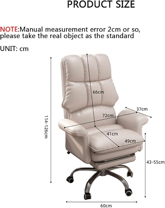 Computer Office Chair Swivel Task Chair Gaming Pink Chair Office Chair with Footrest with Adjustable Tilt Angle 360° Swivel High Back Pu Leather Executive Task Chair for Heavy People Home OfficePink