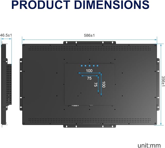 23.8 Inch Multi-Touch Screen Monitor VESA Mount &amp Open Bracket InstallationOpen Frame Touch Monitor1920x1080 Resolution for Vending HMI and Digital Signage 7x24h Work