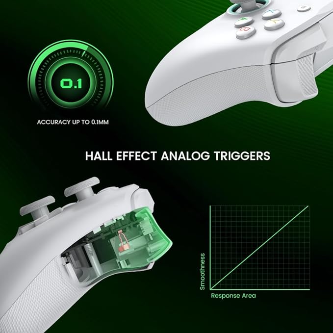 GameSir G7 SE Plud and Play Controller with Hall Effect Joysticks/Hall Trigger Anti-Drift Wired Gamepad for Xbox Series X|S Xbox One &amp Windows 10/11 3.5 mm Audio Jack - White