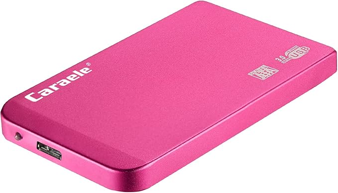 Portable SATA External Hard Drive HDD 500GB 1TB 2TB USB3.0 Ulra-Fast File Transfers for Windows Mac and Linux (2TB Red)