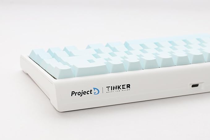 Ducky ProjectD Tinker 65 POM Edition 65% Hotswap RGB Double Shot PBT Mechanical Keyboard Kailh Box Cream Pro