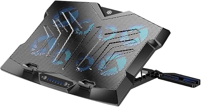 Game RGB Laptop Cooler 2 USB Ports 8 Fans Game LED Light Laptop Cooler Suitable for 13-19 inch Laptop MacBook Stand