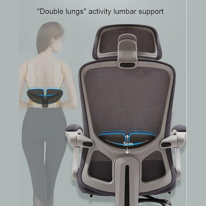Office Desk Rotating Office Chair Home Can Lie Down Gaming Chair Ergonomic and Comfortable Computer Chair Adjustable Headrest Footrest Home Office Chair (Color : A)