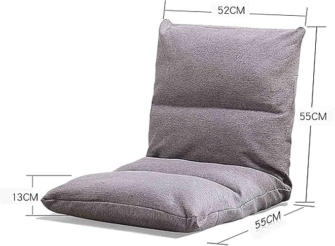 Floor Gaming Chair Fold Up Balcony Chair Tatami Mat Window Seat Cushion Back Support Chair Ergonomic Cushions for Bed (Color : Brown)