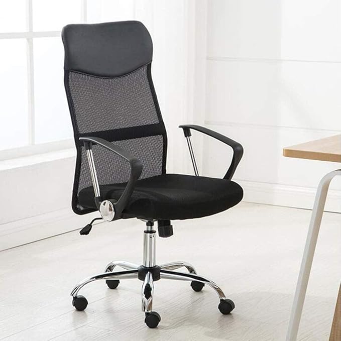 Office Chair High Back Gaming Chair Ergonomic Chair Office Chair 360 Degree Swivel Chair Mesh Lumbar Support Work Chair Game Chair Chair (Color : Black) Needed