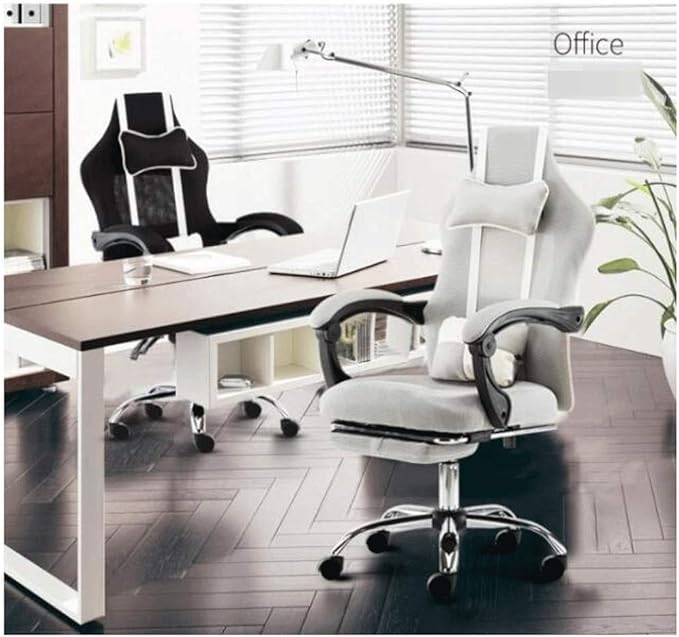 YYDS Chair Gaming Chair Executive Ergonomic Swivel Chair with Headrest and Lumbar Pillow Computer Chair Mesh Esports Chair Ergonomically (Color : Black Size : Aluminum Alloy feet)