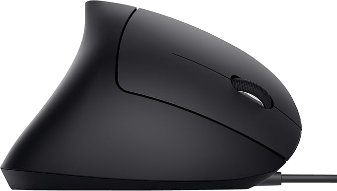 Trust Verto Wired Ergonomic Mouse Vertical Mouse with LED Illumination 1000-1600 DPI 6 Buttons for Right Hand Users Computer Mouse for PC and Laptop - Black