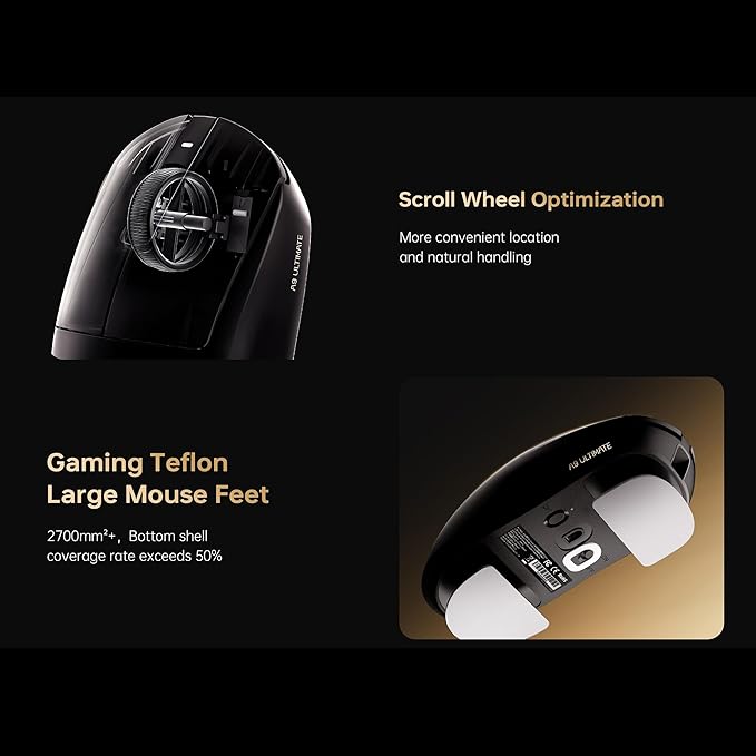 ATK Dragonfly A9 Ultra Max Wireless Gaming Mouse 55g Lightweight PAW3395 Ultra Sensor Nordic 54L15 MCU 8K Polling 800 Hr Battery Life Dual-Mode 2.4G/Wired