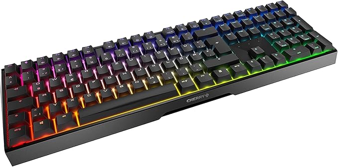 Cherry MX Board 3.0 S Wired Gamer Mechanical Keyboard with Aluminum Housing - MX Brown Switches (Slight Clicky) for Gaming and Office - Customizable RGB Backlighting - Full Size - Black (Renewed)