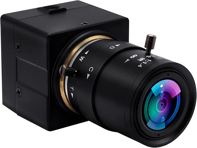 100fps USB Webcam 2MP 1080P 2.8-12mm Varifocal Lens Plug and Play OpenCV-Compatible for Video Conference Linux/Windows/Android