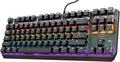 Trust Gaming GXT 834 Callaz TKL Mechanical Keyboard US/NL QWERTY Layout Outemu Switch Multicolor LED Lighting 12 Media Keys USB Gaming Keyboard 80 Percent for PC Laptop Mac Black