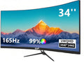ZZA 34 UltraWide Curved UWQHD Monitor - Immersive Gaming Experience with 165Hz Refresh Rate VA Panel and AMD FreeSync Premium | HDR10 | 99% sRGB | 3440x1440
