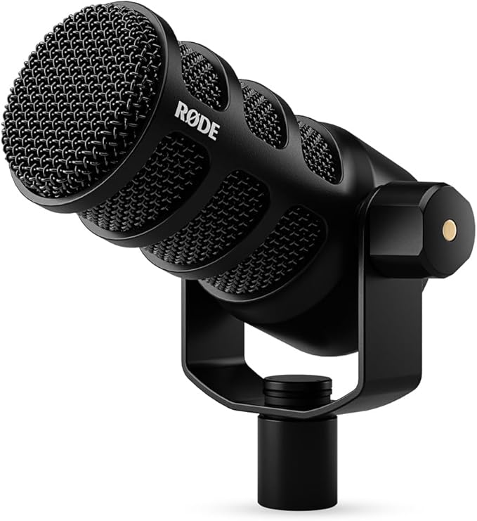 RØDE PodMic USB Versatile Dynamic Broadcast Microphone with XLR and USB Connectivity for Podcasting Streaming Gaming Music-Making and Content Creation &amp DS1 Desktop Microphone Stand