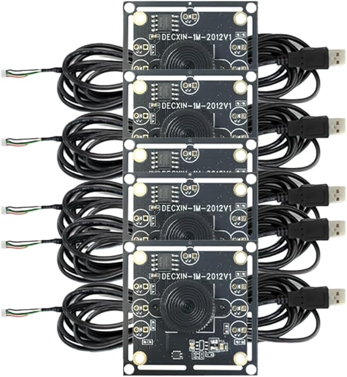 New 5Pcs 100 Degree Camera Module 1MP OV9732 1280x720 USB Free Driver Manual Focus with 2 Meter Cable for WinXP/7/8/10