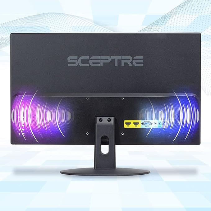 Sceptre 22-Inch 75Hz 1080p LED Monitor HDMI VGA Build-in Speakers Brushed Black 2019 (E225W-19203S)Metal Black