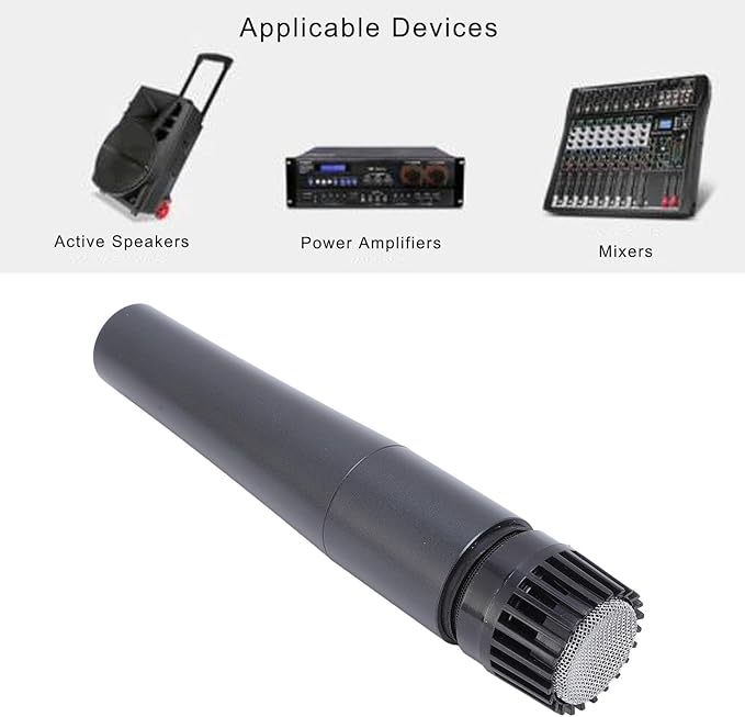 Wired Dynamic Microphone Set Cardioid Moving Coil Handheld Mic with XLR Cable No Latency Recording for Active Speakers Mixers Amplifiers Professional Studio Performance Mic with