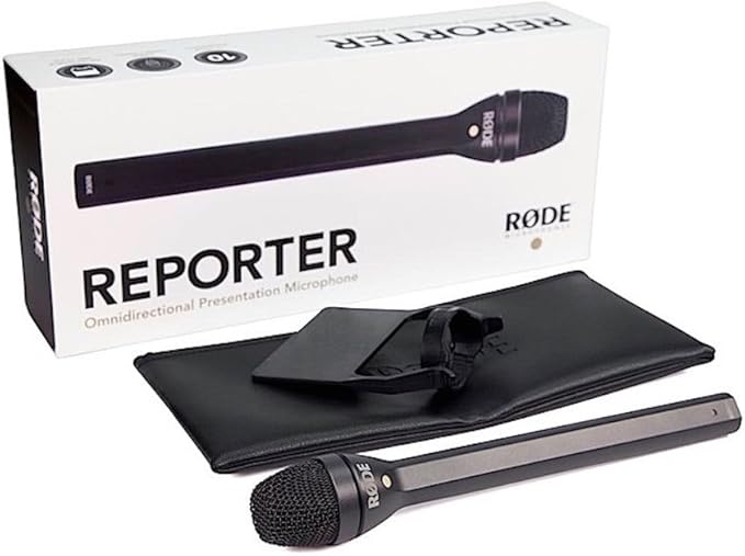 Rode Reporter Omnidirectional Dynamic Microphone &amp On-Stage Foam Ball-Type Microphone Windscreen Black