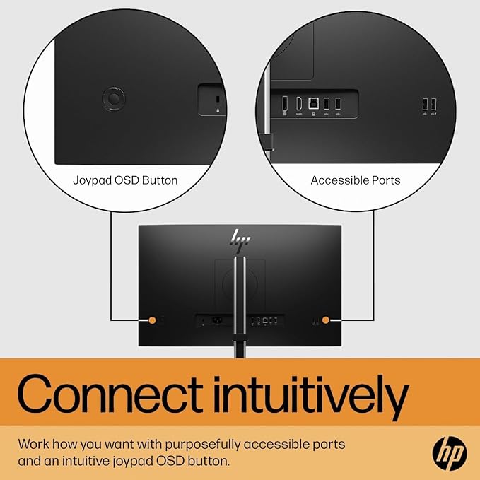 HP Monitor 24 Inch E24 G5 24 Inch Monitor 1920x1080 Resolution 16:9 Widescreen HDMI &amp VGA Ports Energy-Efficient Design with High Speed HDMI Cable Ideal for Home &amp Office Use
