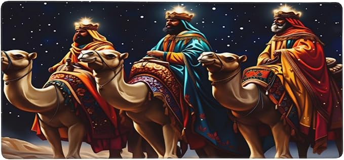 XXL Gaming Mouse Pad Extended (35.5X16) Wise Men &amp Camel Large Non-Slip Desk Mat Water-Resistant Keyboard Mousepad for Office &amp Home