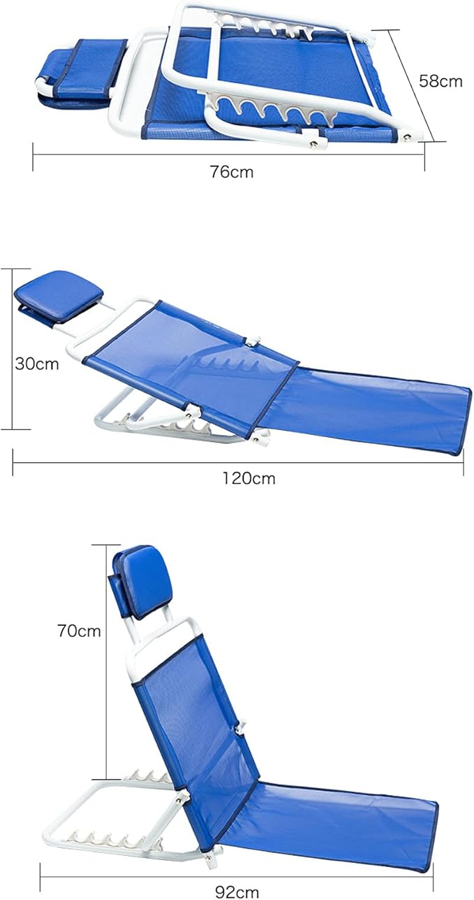 Adjustable Padded Breathable Beach Travel Back Rest Foldable Angle Adjustable Healthcare Bed Support BackrestSit Up or Reclined Positionfor Travel Read Eat Watch TV for Bed