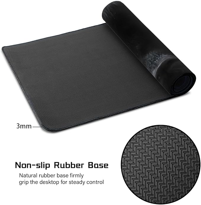 Black Animal Cat Eye Large Mouse Pad Gaming Mousepad Desk Mat for Desktop Computer Keyboard Waterproof Mouse Mat Desk Pad with Non-Slip Base for Game School Office Home 35.4 x 15.7